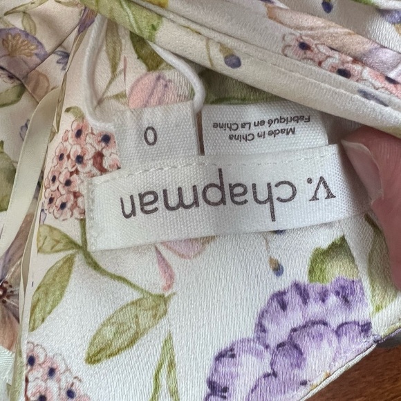 V Chapman The Carrie Set Cordoba Print Corset Top Midi Skirt Floral Size 0 - Picture 10 of 14